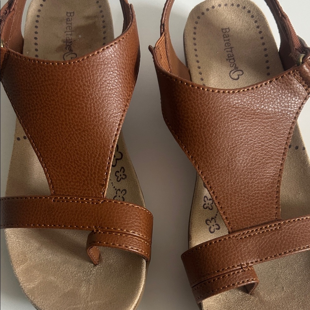BareTraps Brown Leather Slingback Sandals - Picture 6 of 6
